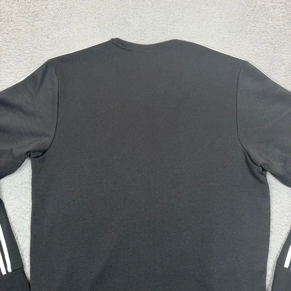 Adidas Mens Primegreen Essentials 3-Stripes Sweatshirt Black Large GK9074
